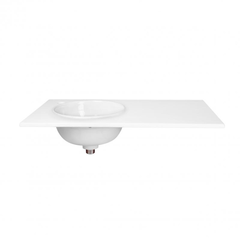 Раковина Qtap Virgo QT1811FL8130ALLW з донним клапаном
