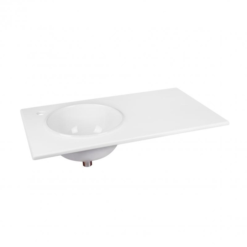 Раковина Qtap Virgo QT1811FL8130ALLW з донним клапаном