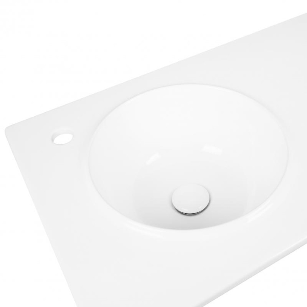 Раковина Qtap Virgo QT1811FL8130ALLW з донним клапаном
