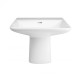 Раковина-моноблок Qtap Aquarius QT2111WL425W з донним клапаном
