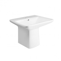 Раковина-моноблок Qtap Aquarius QT2111WL425W з донним клапаном
