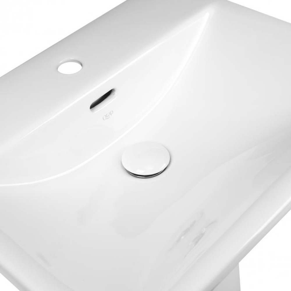 Раковина-моноблок Qtap Aquarius QT2111WL425W з донним клапаном