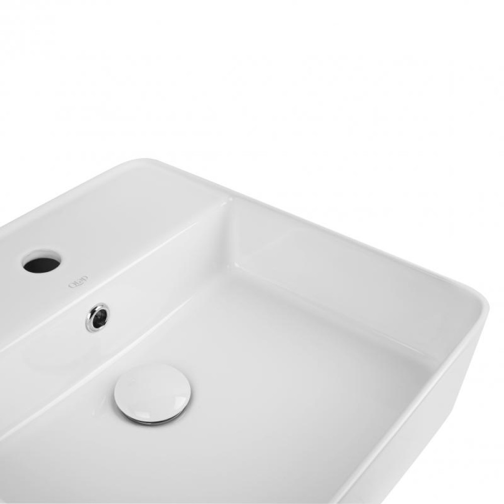 Раковина Qtap Crow QT0511A054TW з донним клапаном