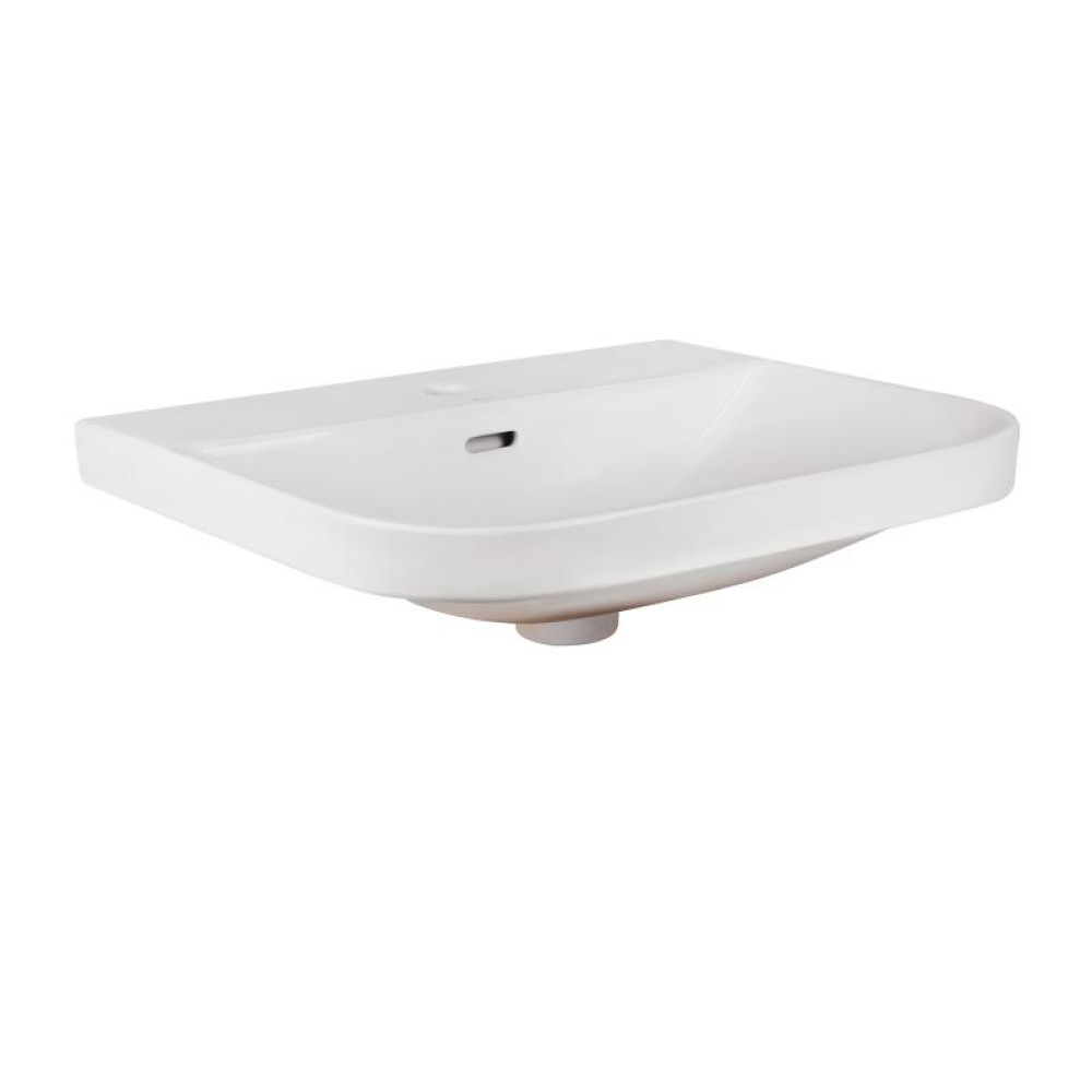 Раковина Qtap Stork White з донним клапаном QT1511L736W