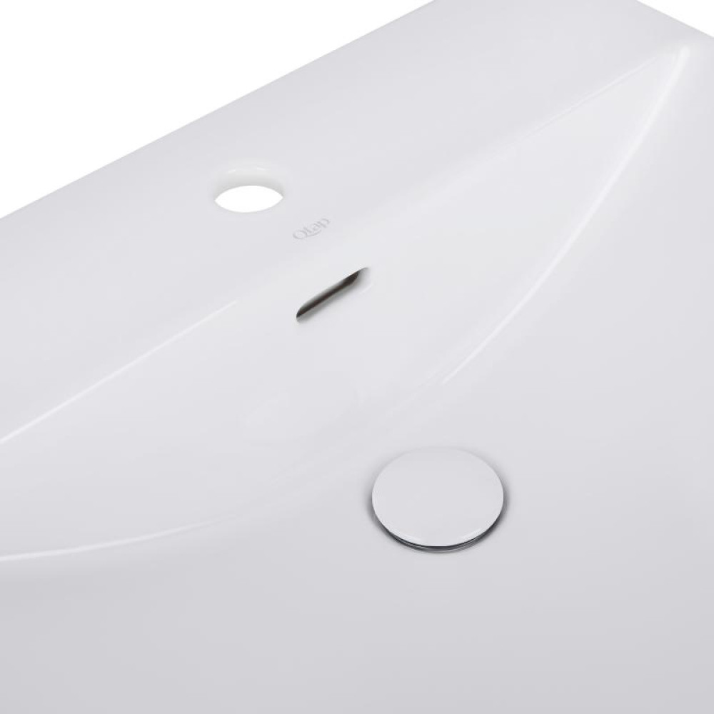 Раковина Qtap Stork White з донним клапаном QT1511L736W