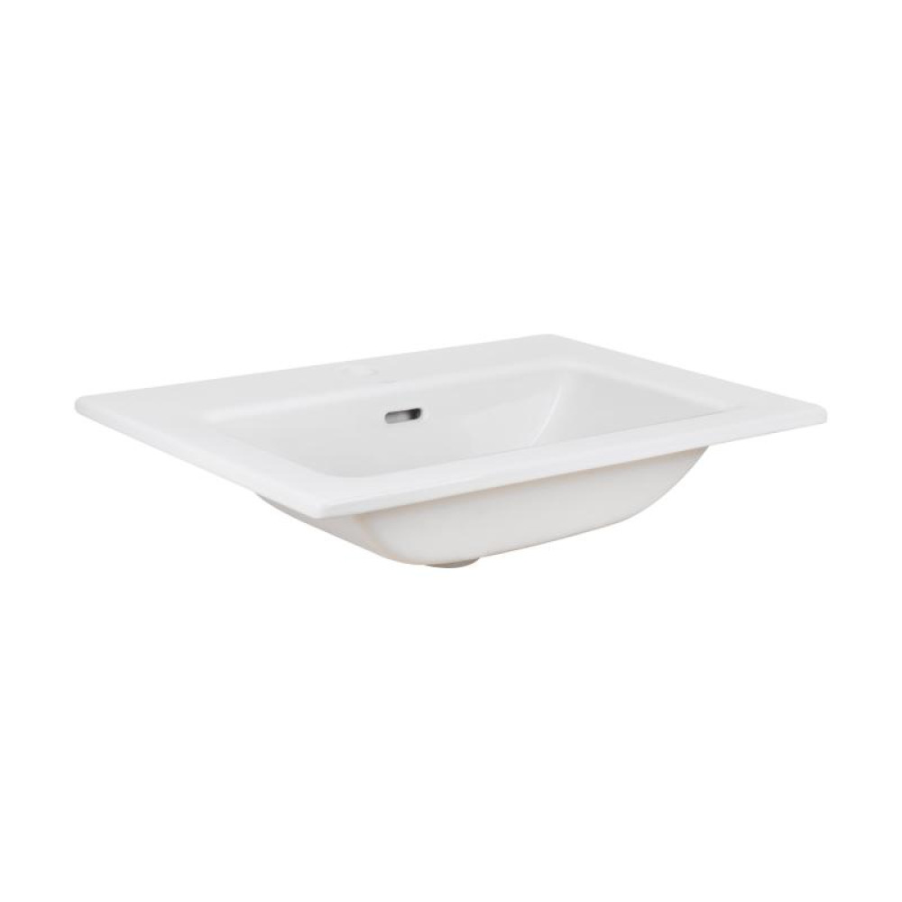 Раковина Qtap Stork White з донним клапаном QT1511L738W