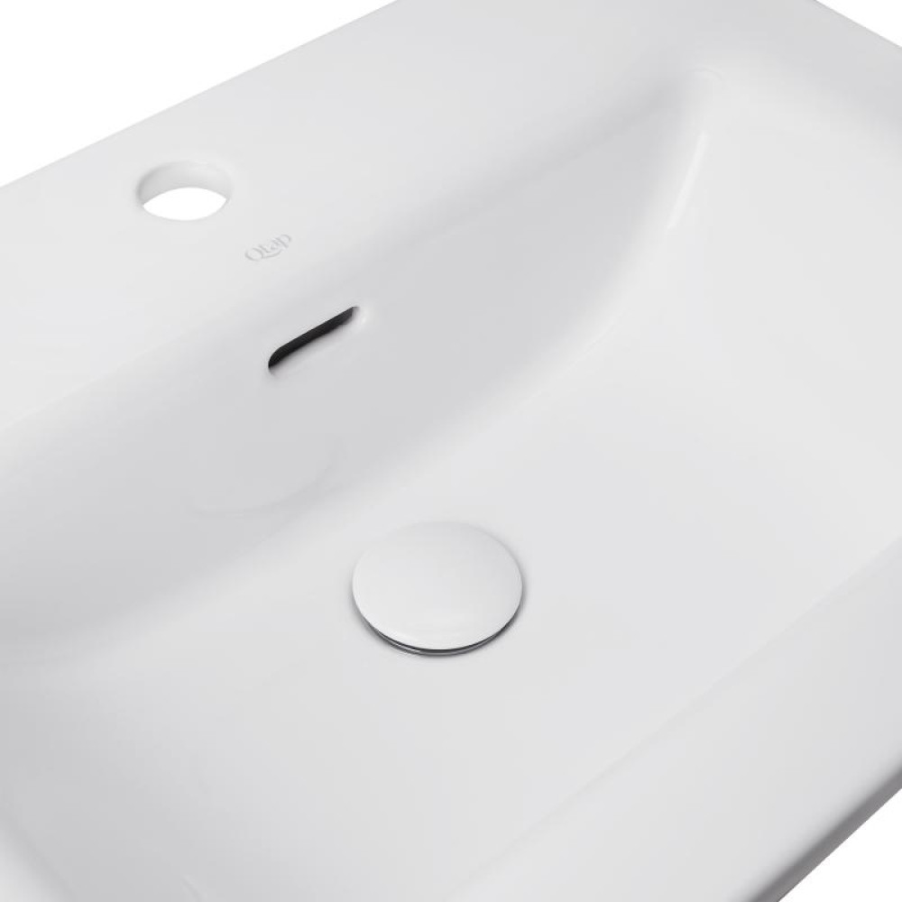 Раковина Qtap Stork White з донним клапаном QT1511L738W