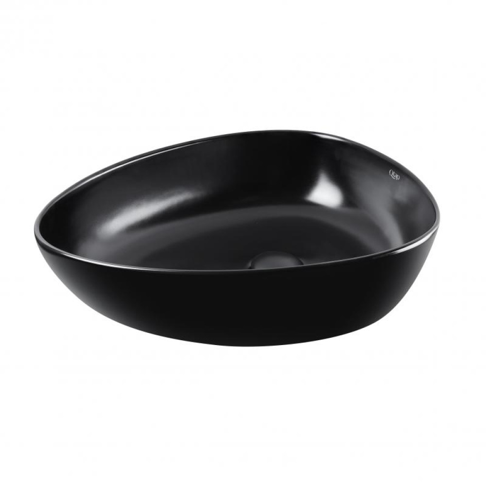Раковина-чаша Qtap Leo MATT BLACK QT1111A053MB з донним клапаном