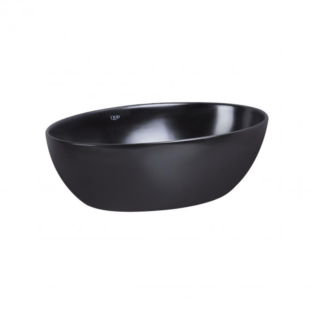 Раковина-чаша Qtap Leo Matt black з донним клапаном QT1111A052MB