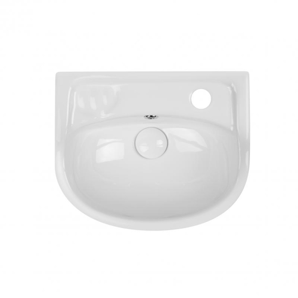Раковина з п'єдесталом Qtap Baby QT2311LP304BW з донним клапаном