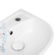 Раковина підлогова з п'єдесталом дитяча Qtap Baby White з малюнком з донним клапаном