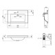 Раковина Qtap Albatross 5C White з донним клапаном QT01115080CW