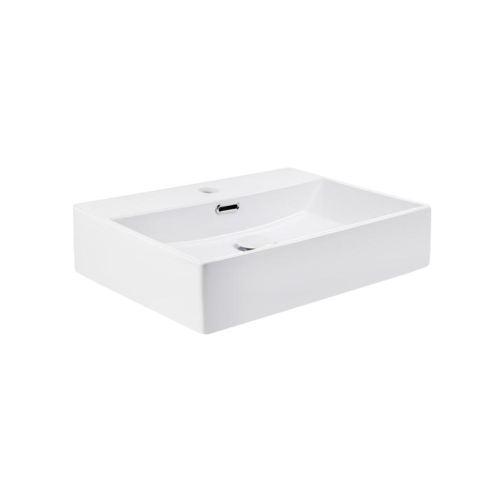 Раковина Qtap Nando K White з донним клапаном QT12117050KW
