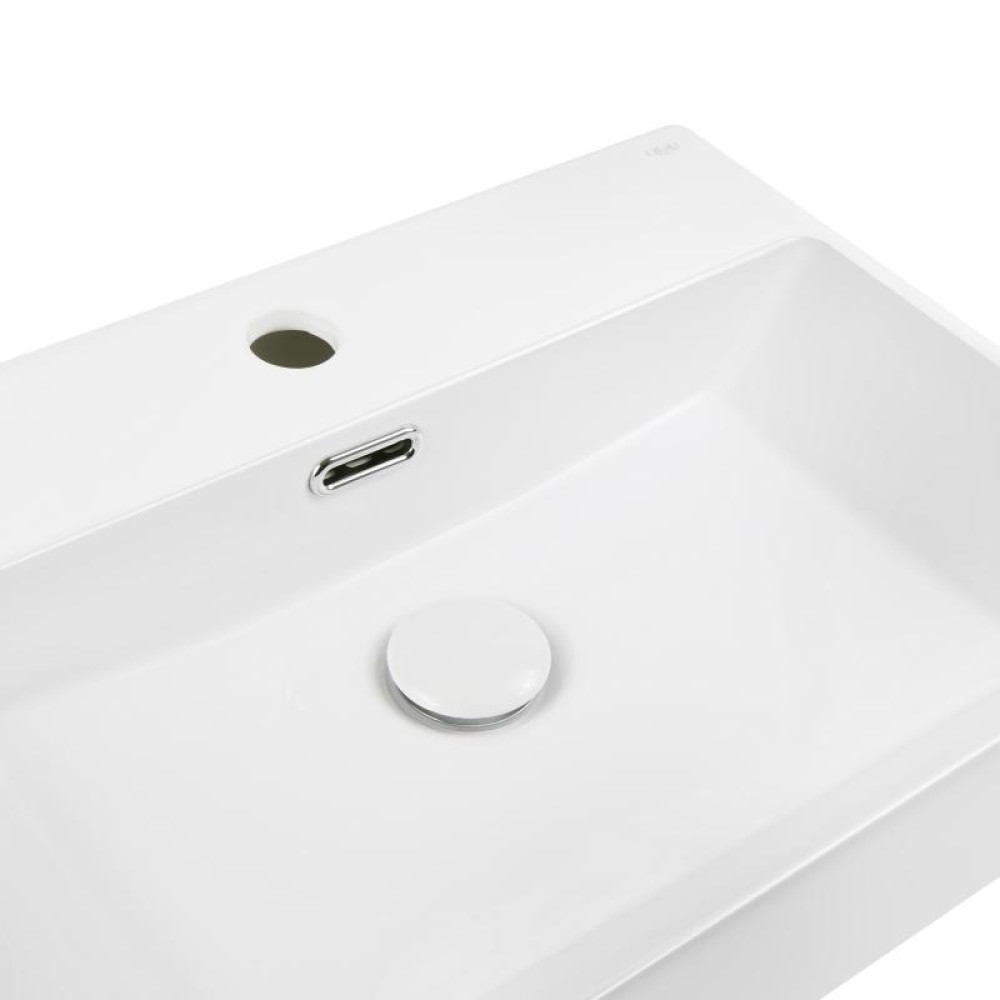Раковина Qtap Nando K White з донним клапаном QT12117050KW
