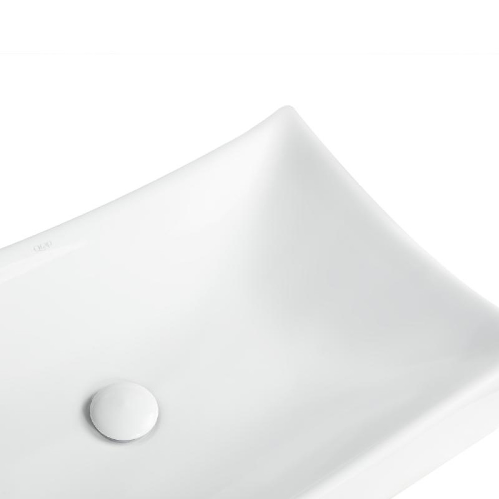 Раковина-чаша Qtap Crow White з донним клапаном QT05117065HW