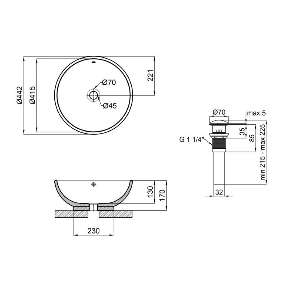 Раковина-чаша Qtap Amazon White з донним клапаном QT02117043NW