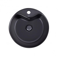 Раковина-чаша Qtap Scorpio Matt black з донним клапаном QT14113018BMBMB