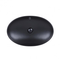 Раковина-чаша Qtap Dove Matt black з донним клапаном QT063077MBMB2MB