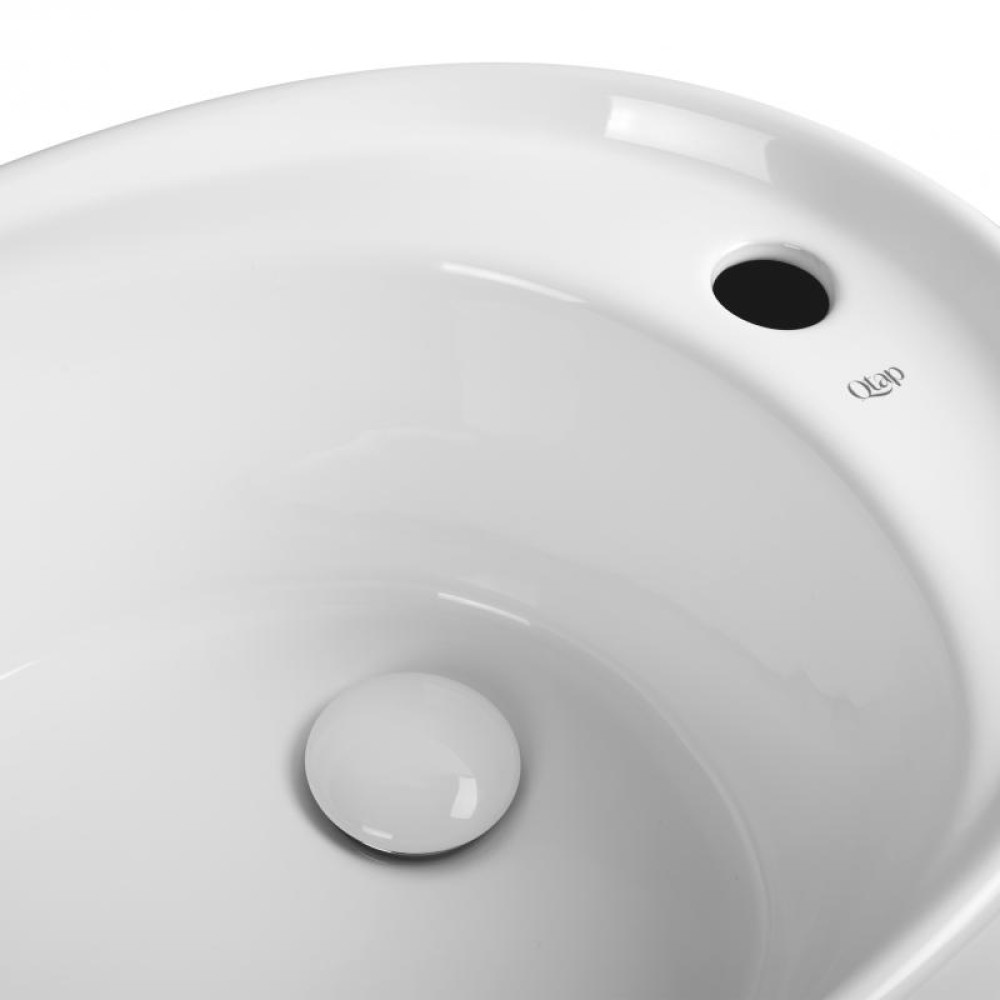Раковина-чаша Qtap Scorpio White з донним клапаном QT14111037W