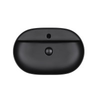 Раковина-чаша Qtap Scorpio Matt black з донним клапаном QT142203MBMB