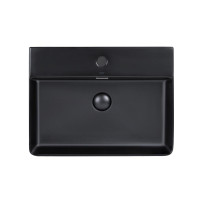 Раковина Qtap Nando LT Matt black з донним клапаном QT12112173MBMB