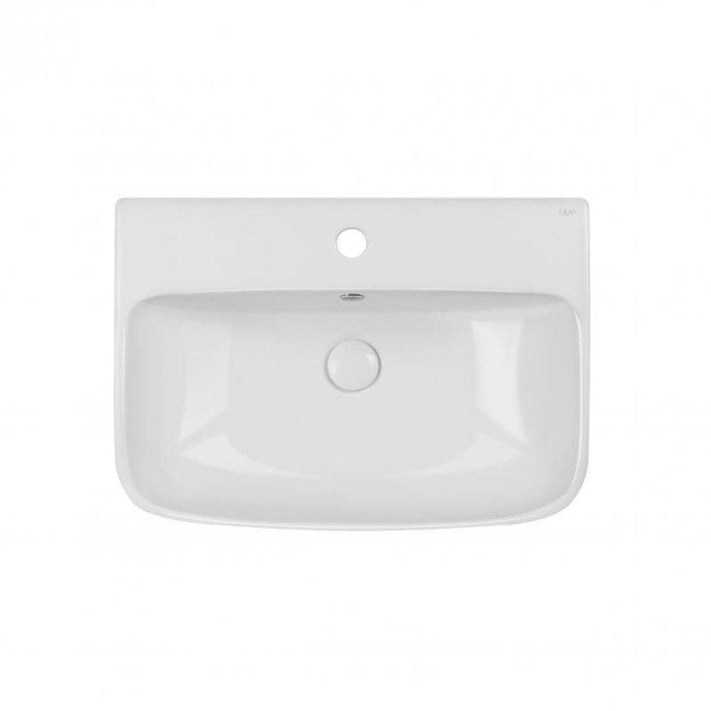 Раковина підвісна моноблок Qtap Crow White з донним клапаном QT0511G835W