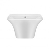 Раковина підвісна моноблок Qtap Crow White з донним клапаном QT0511G835W