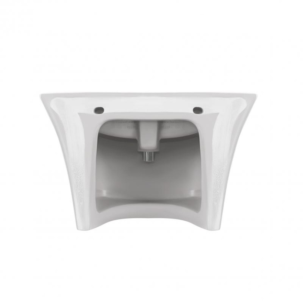 Раковина підвісна моноблок Qtap Crow White з донним клапаном QT0511G835W