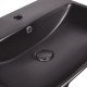 Раковина підвісна моноблок Qtap Crow Matt black з донним клапаном QT0511G835MB