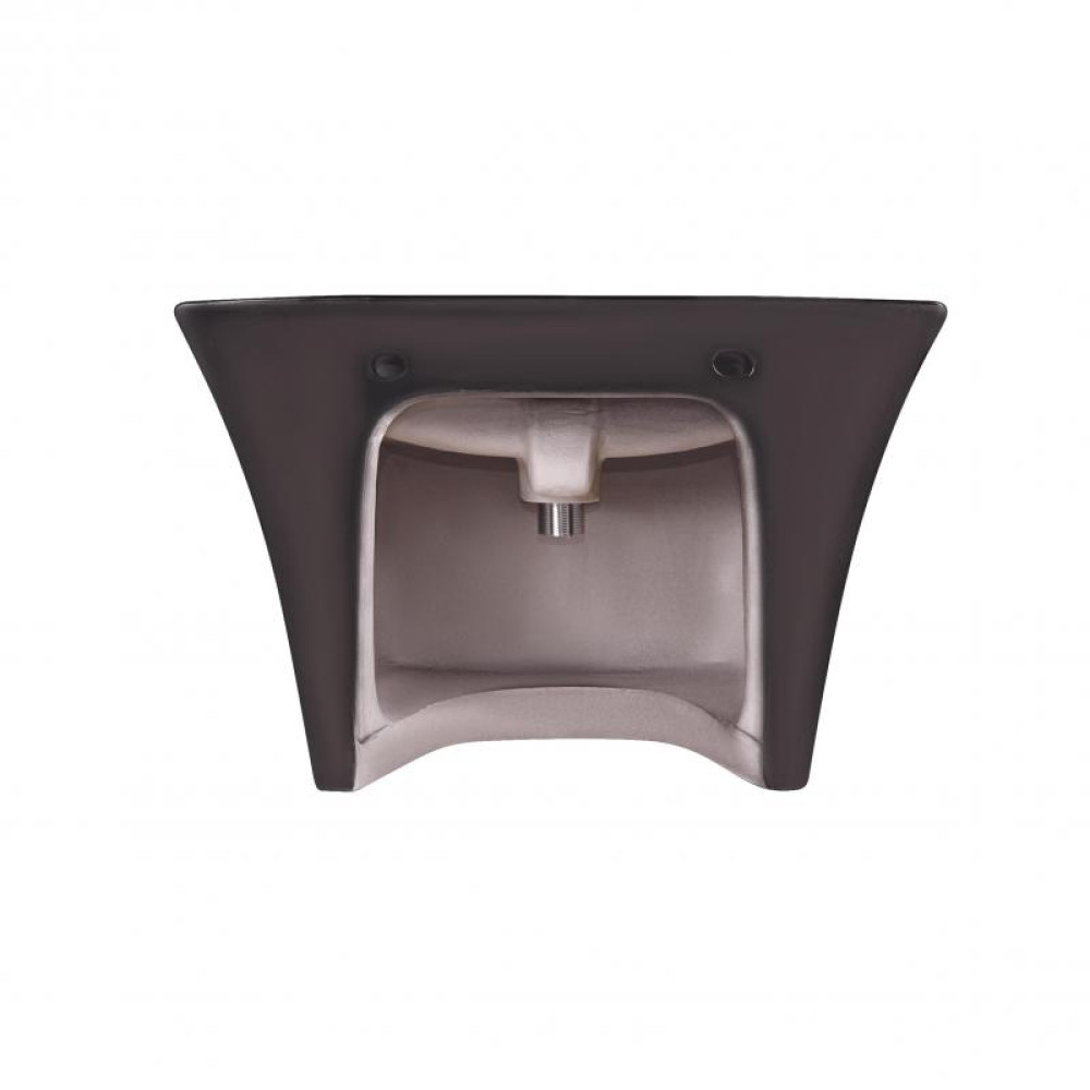 Раковина підвісна моноблок Qtap Crow Matt black з донним клапаном QT0511G835MB