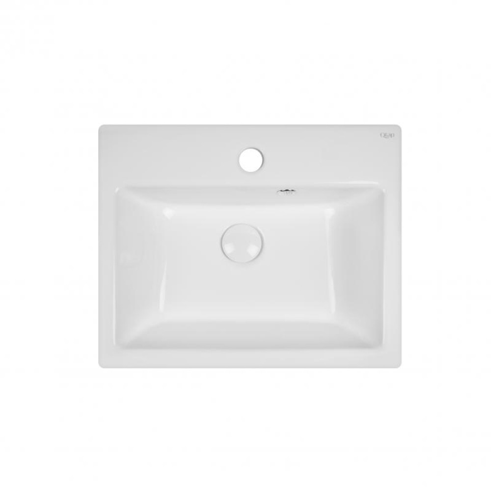 Раковина-моноблок QTAP Tern QT1711G803W з донним клапаном