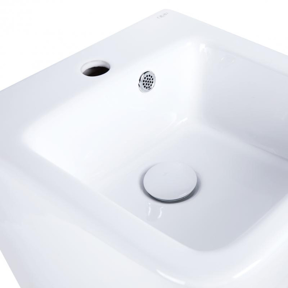 Раковина підвісна моноблок Qtap Tern з донним клапаном QT1711G808W