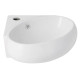 Раковина подвесная Qtap Leo N 380x360x130 мм, White, угловая, овальная, без донного клапана QT11115010WN