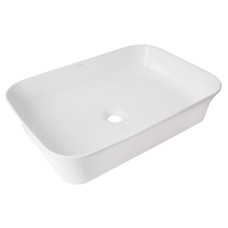 Раковина накладная Qtap Virgo N 560х380х130 мм, White, прямоугольная, без донного клапана QT18116308W