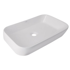 Раковина накладная Qtap Scorpio 550х390х120 мм, White, прямоугольная, без донного клапана QT14112243WN