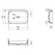 Раковина накладна Qtap Scorpio 550х390х120 мм, White, прямокутна, без донного клапана QT14112243WN