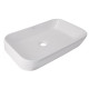 Раковина накладна Qtap Scorpio 550х390х120 мм, White, прямокутна, без донного клапана QT14112243WN