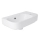 Раковина подвесная Qtap Tern 450х250х158 мм, White, правая, прямоугольная, без донного клапана QT1711H02LW