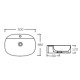 Раковина накладна Qtap Scorpio 500x380x120 мм, White, овальна, без донного клапана QT14116533W
