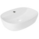 Раковина накладна Qtap Scorpio 500x380x120 мм, White, овальна, без донного клапана QT14116533W