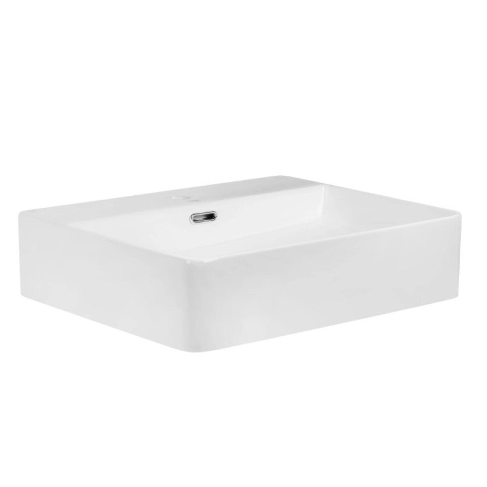 Раковина підвісна Qtap Nando LT 500х420х130 мм, White, прямокутна, без донного клапана QT12116146AW
