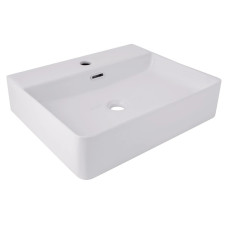 Раковина подвесная Qtap Nando LT 500х420х130 мм, White, прямоугольная, без донного клапана QT12116146AW