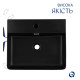 Раковина підвісна Qtap Nando LT 500х420х130 Matt Black без донного клапана QT12116146AMB