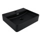 Раковина підвісна Qtap Nando LT 500х420х130 Matt Black без донного клапана QT12116146AMB