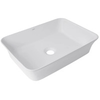 Раковина накладна Qtap Virgo 490х350х110 мм, White, прямокутна, без донного клапана QT18112261WN