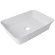 Раковина накладна Qtap Virgo 490х350х110 мм, White, прямокутна, без донного клапана QT18112261WN