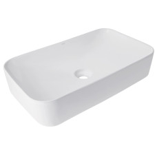 Раковина накладная Qtap Tern 610x350x135 мм, White, прямоугольная, без донного клапана QT17118140W