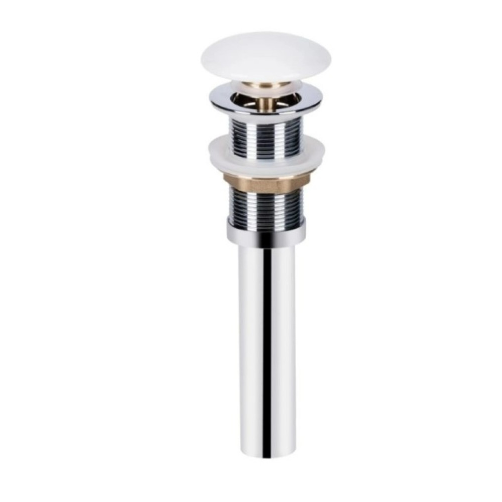 Комплект Qtap Scorpio: Раковина врезная прямоугольная 615х390х150 мм White + Донный клапан PU02 (QT1411K491WN47291)