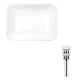 Комплект Qtap Scorpio: Раковина врезная прямоугольная 615х390х150 мм White + Донный клапан PU02 (QT1411K491WN47291)