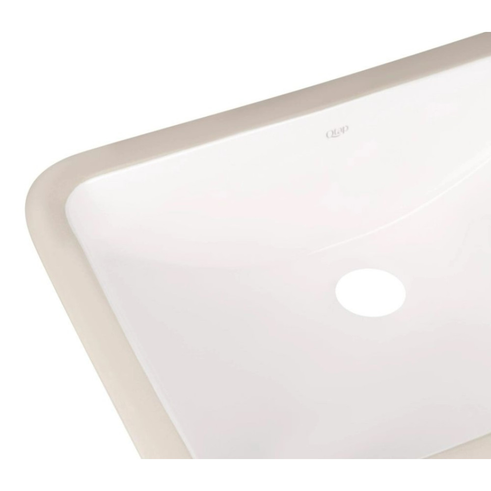 Комплект Qtap Stork: Раковина врізна овальна 570x390x210 мм White + Донний клапан PU02O (QT15116032WN47293)